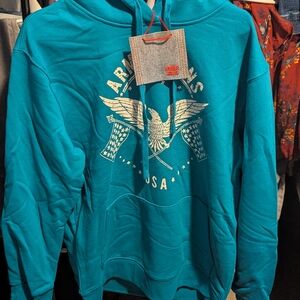 Men's Teal Graphic Hoodie
